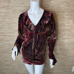 Gorgeous vintage burn out top